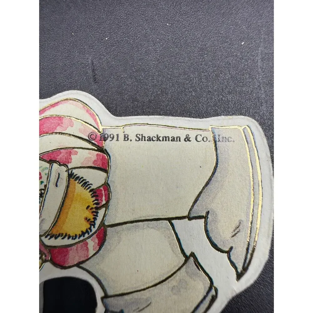 Vintage 1991 B Shackman Smithsonian Teddy Bear Die Cut Ornaments Lot 4 Christmas